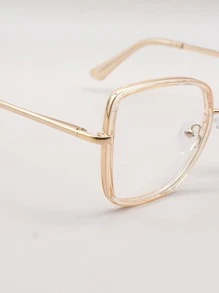 Women's Fashionable Design Glasses - Champagne - View 5