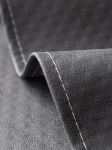 1pc Waterproof PC Sofa Towel, Minimalist Grey Towel Cover For Home - Dark Grey - View 4