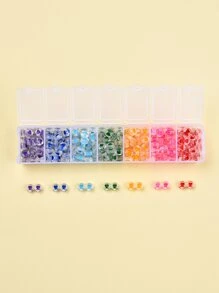 約245個混色丙烯酸心形&字母珠子6.5*7mm適用於diy珠寶製作,手鍊和項鍊 - 彩色 - 查看 11