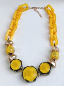 Collar con diseño de cuenta - Multicolor - Ver 2