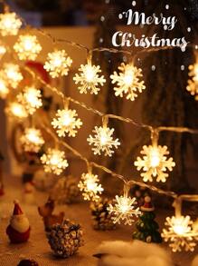 1Pc 10/20/30/40/50/100 Led 1/2/3/4/5/10M Sử Dụng Nguồn Điện USB Đa Năng Giáng Sinh Hình Bông Tuyết Cổ Tích Dây Đèn - Màu vàng - Xem 5