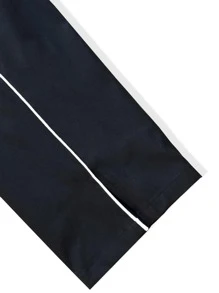 Manfinity Campus Court Aesthetic Post--Loose Fit Men's Pants With Letter Graphics And Contrast Piping - Black - View 6