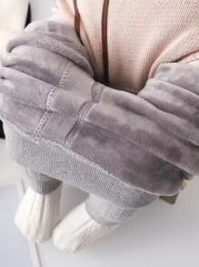 小女童蝴蝶結裝飾褲襪 - 灰色 - 查看 3