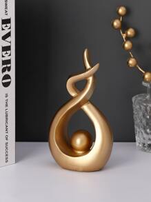 1 件树脂艺术抽象家居装饰品适用于窗户、橱柜、门厅或酒柜最佳礼物节日装饰生日毕业 - 金色 - 查看 2