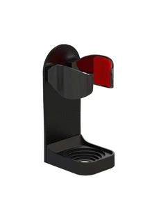 1 pieza de plástico Maquinilla de afeitar Estante de almacenamiento de baño - Negro - Ver 2