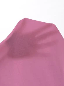 Vestido de manga murciélago con fruncido delantero - Rosa - Ver 6