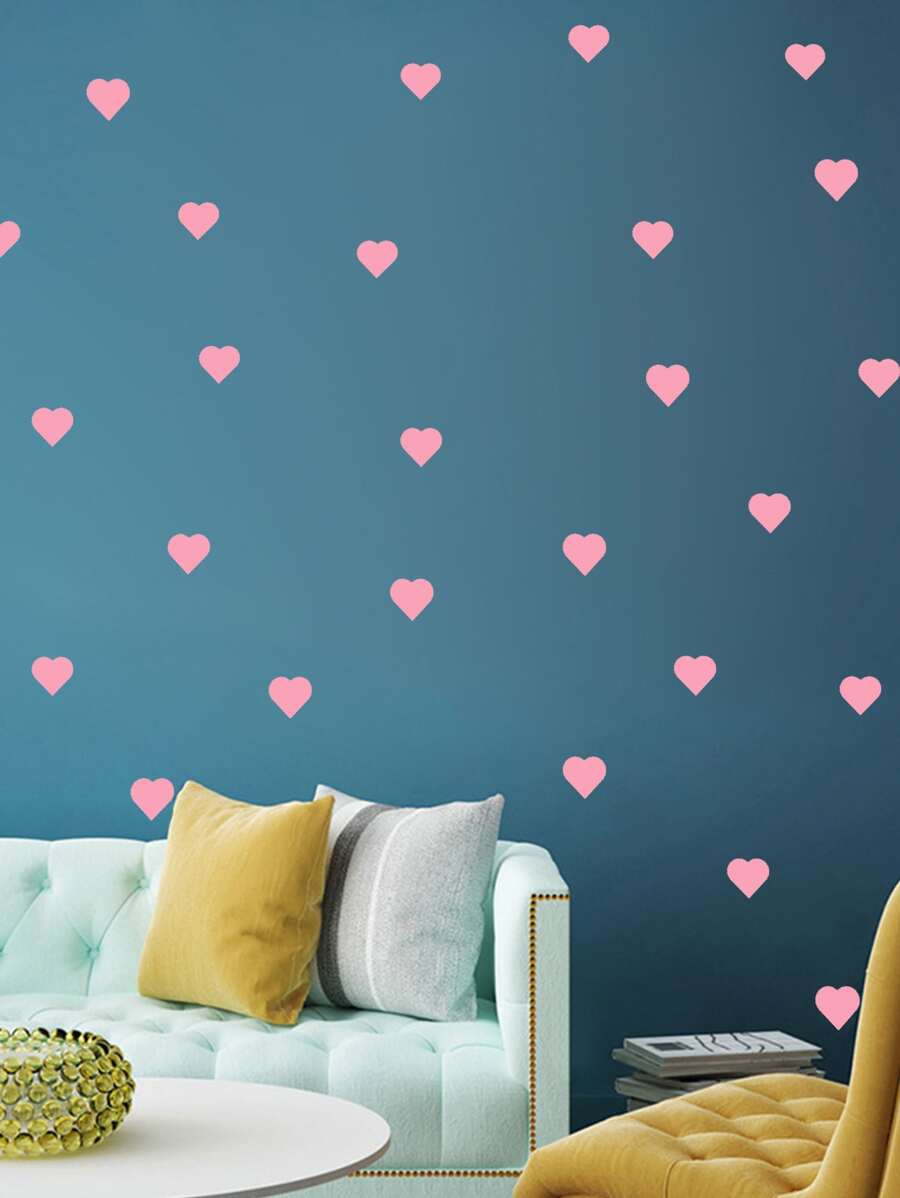 Pegatina de pared con estampado de corazón para niños, pegatinas, vinilos decorativos para decoración del hogar, artículos de decoración de primavera para refrescar tu hogar, pegatinas de decoración de ramas