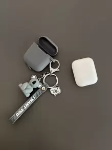 考拉吊飾airpods保護套,適用於airpods1 / 2 Airpods Pro,不包含airpods,可愛風格 - 灰色 - 查看 2