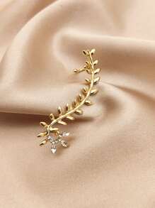 1入組植物設計耳掛 - 金黃色 - 查看 3