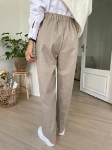 DAZY Elastic Waist Slant Pocket Pants