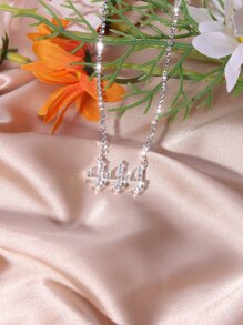 水鑽數字吊墜手環