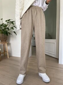 DAZY Elastic Waist Slant Pocket Pants