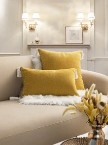 1pc Tufted Tassel Decor Cushion Cover Without Filler - Multicolor - View 2