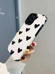 愛心圖案手機外殼 - 黑與白 - 查看 3