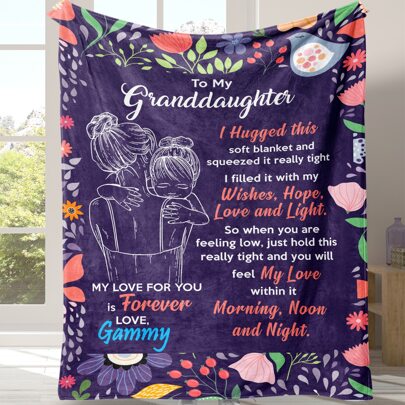 Slogan & Figure Graphic Blanket