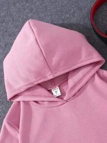 Áo nỉ in hình hoạt hình và khẩu hiệu dành cho bé gái tuổi teen - Bụi hồng - Xem 7