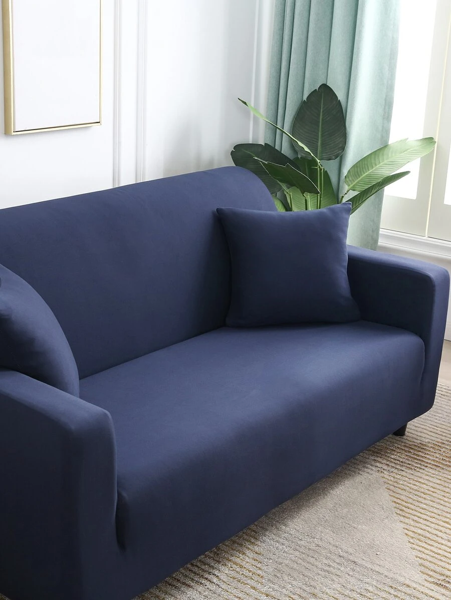 1個通用彈性全覆蓋沙發套(附1個枕套) - 藏蓝色 - 查看 1
