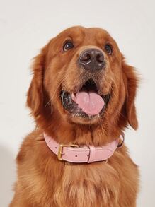 1入組荔枝印花寵物項圈 - 粉色 - 查看 1