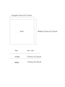 1pc Monochrome Scarf Women's Fashionable Solid Color Head Scarf - Khaki - View 5