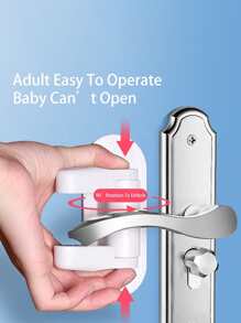 1pc Pet Door Lock - White - View 4