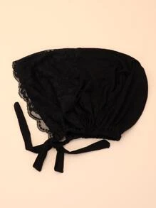 Lace Trim Head Wrap Bonnet Hair Bonnet Turban Valentine's Day Valentines