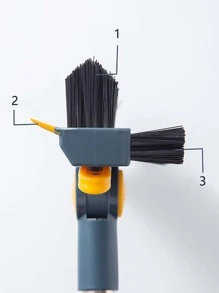1pc Multifunction Cleaning Brush, 3 In 1 Wall Brush For Household - Multicolor - View 5