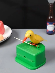 1pc Bird Decor Toothpick Holder - Green - View 1