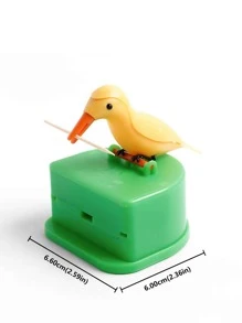 1pc Bird Decor Toothpick Holder - Green - View 3