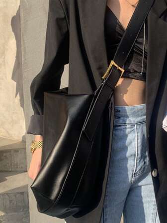 Yogodlns Minimalistisk axelväska för tonårsflickor Kvinnor högskolestudenter, nybörjare och tjänstemän Perfekt för kontor, arbete, affärer, pendla bästa arbetsväska för kvinnor, trendig japansk väska