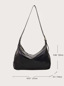 Yogodlns Minimalist Shoulder Bag For Teen Girls Women College Students,Rookies & White-Collar Workers Perfect For Office,Work ,Business,Commute Best Work Bag For Women, Japanese Bag - Black - View 7