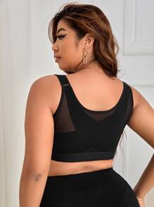 Top faja unicolor hebilla delantero - Negro - Ver 2