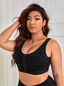 Top faja unicolor hebilla delantero - Negro - Ver 3