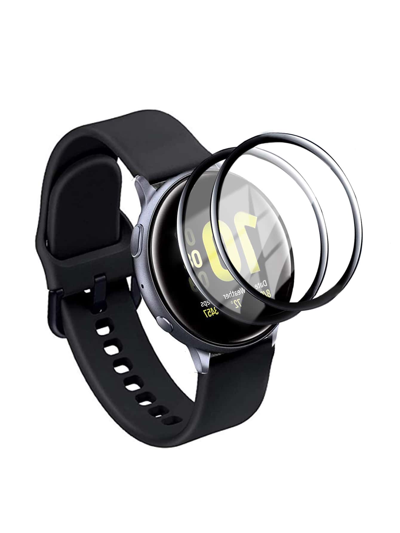 Vetro temperato 0.3mm 2.5D 9H Pellicola protettiva antigraffio per schermo anteriore Smart Watch Dia.23-46mm acquista in modo economico - spedizione gratuita, recensioni reali con foto