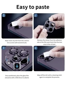 2 片鏡頭保護膜，相容於 iPhone15/15Plus/15Pro/15Promax - 紫色 - 查看 6