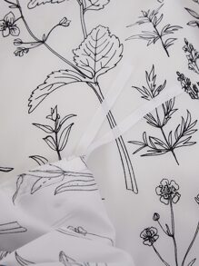 1組聖誕印花化學纖維被套套裝(1被套+2枕套) - 黑與白 - 查看 4