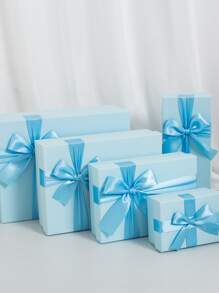 1roll Solid Gift Wrapping Ribbon - Blue - View 3