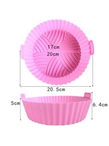 2入組隨機色矽膠空氣炸鍋託盤