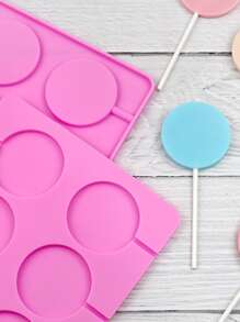 1 个棒棒糖形状 DIY 硅胶模具 - 粉色 - 查看 4