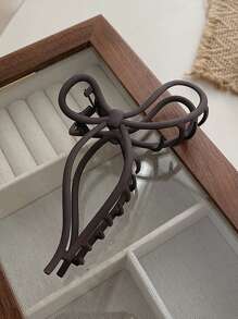 Kẹp tóc thiết kế nơ rắn - Màu nâu Sô-cô-la - Xem 3