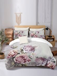 Set colcha sin relleno con patrón floral - Multicolor - Ver 1