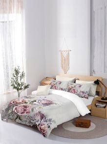 Set colcha sin relleno con patrón floral - Multicolor - Ver 2