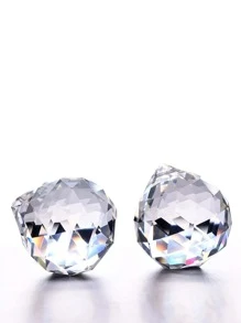 1pc Clear Glass Crystal Ball Prism Pendant - Clear - View 2