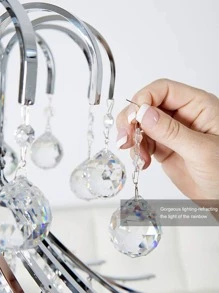 1pc Clear Glass Crystal Ball Prism Pendant - Clear - View 3