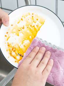 5入組25*25cm/9.8*9.8英寸隨機色清潔巾洗碗巾洗碗布 - 彩色 - 查看 2