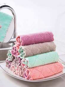 5入組25*25cm/9.8*9.8英寸隨機色清潔巾洗碗巾洗碗布 - 彩色 - 查看 4