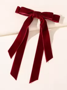 Bow Decor Hair Clip Elegant - Burgundy - View 1