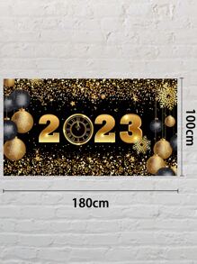 Star & Number Print Background Cloth - Multicolor - View 3