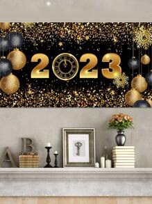 Star & Number Print Background Cloth - Multicolor - View 4