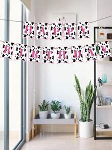 1入組紙拉標語設計懸掛旗 - 彩色 - 查看 1