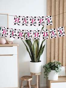 1入組紙拉標語設計懸掛旗 - 彩色 - 查看 4